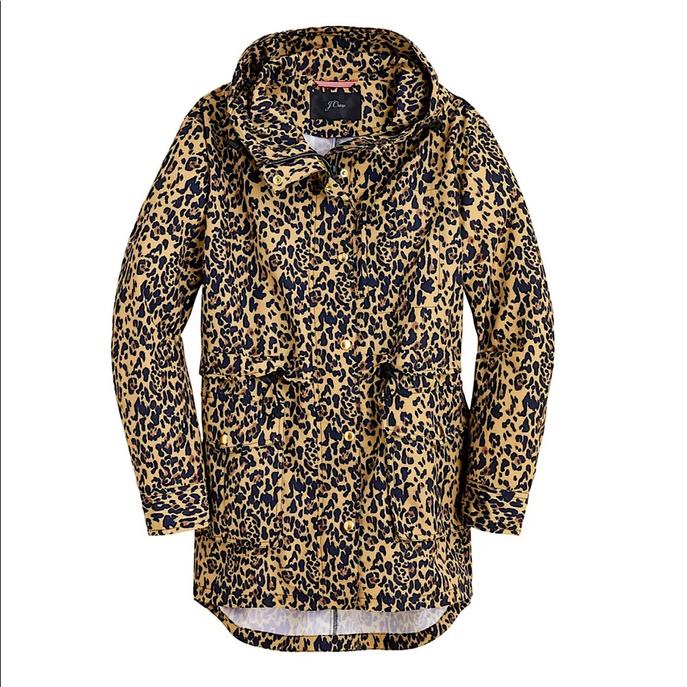 J. Crew Leopard Print Perfect Raincoat 🐆 NWT!